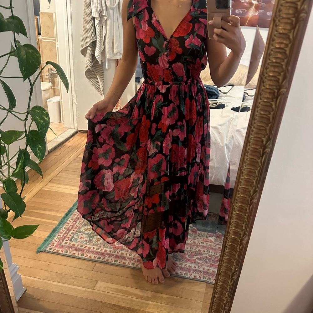 Kooples Silk Floral Dress